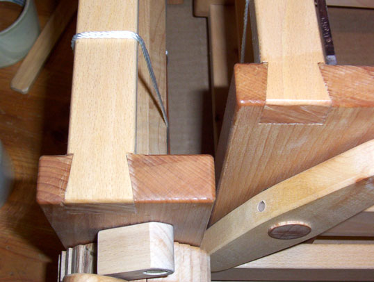 closeup of dovetail joints